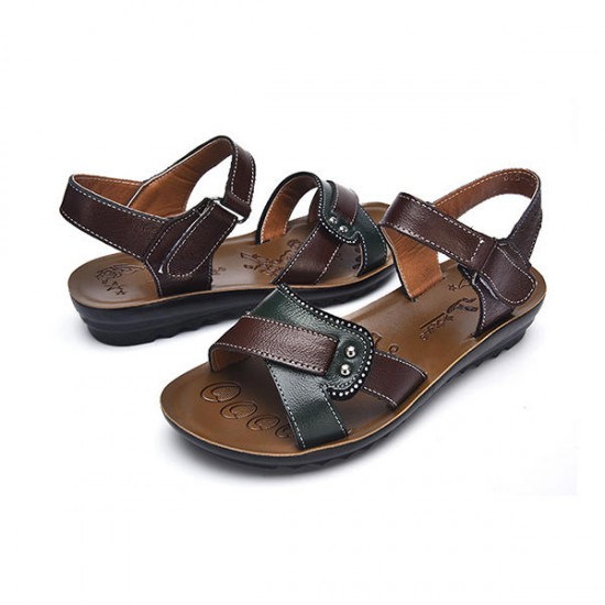 Women Leather Casual Comfy Flat Sandals Women Leather Casual Comfy Flat Sandals