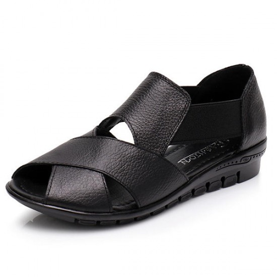 Women Genuine Leather Casual Flat Sandals Women Genuine Leather Casual Flat Sandals