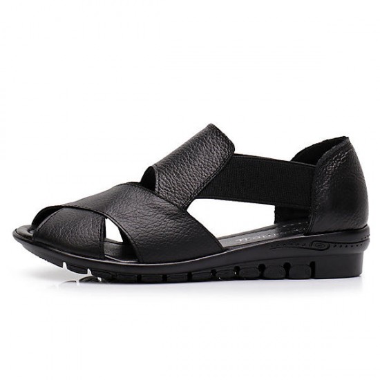 Women Genuine Leather Casual Flat Sandals Women Genuine Leather Casual Flat Sandals