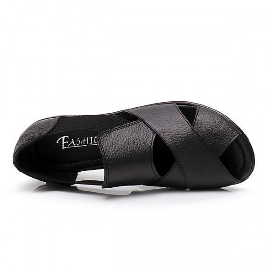 Women Genuine Leather Casual Flat Sandals Women Genuine Leather Casual Flat Sandals