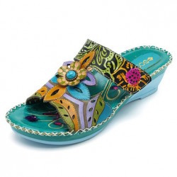 SOCOFY Bohemian Handmade Leather Sandals