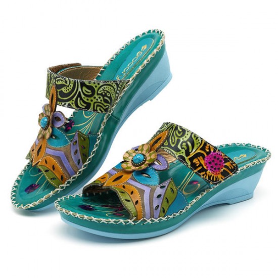 SOCOFY Bohemian Handmade Leather Sandals SOCOFY Bohemian Handmade Leather Sandals