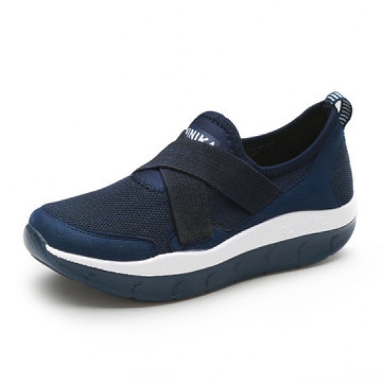 Women Elastic Band Platform Comfortable Mesh Sneakers Women Elastic Band Platform Comfortable Mesh Sneakers