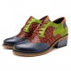 SOCOFY Handmade Stitching Lace Up Genuine Leather Flats Shoes SOCOFY Handmade Stitching Lace Up Genuine Leather Flats Shoes
