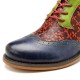 SOCOFY Handmade Stitching Lace Up Genuine Leather Flats Shoes SOCOFY Handmade Stitching Lace Up Genuine Leather Flats Shoes