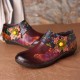 SOCOFY Pattern Leather Casual Flats SOCOFY Pattern Leather Casual Flats