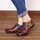 SOCOFY Pattern Leather Casual Flats SOCOFY Pattern Leather Casual Flats