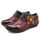 SOCOFY Pattern Leather Casual Flats SOCOFY Pattern Leather Casual Flats