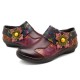 SOCOFY Pattern Leather Casual Flats SOCOFY Pattern Leather Casual Flats