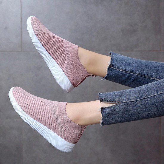 Large Size Women Mesh Outdoor Slip On Sneakers Large Size Women Mesh Outdoor Slip On Sneakers