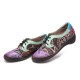 Vintage Large Size Women Stitching Casual Leather Flats Vintage Large Size Women Stitching Casual Leather Flats