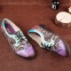 Vintage Large Size Women Stitching Casual Leather Flats Vintage Large Size Women Stitching Casual Leather Flats