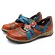 SOCOFY Hook Loop Genuine Leather Pattern Flat Sandals SOCOFY Hook Loop Genuine Leather Pattern Flat Sandals