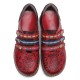 SOCOFY Retro Hook Loop Round Toe Genuine Leather Flats SOCOFY Retro Hook Loop Round Toe Genuine Leather Flats