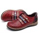 SOCOFY Retro Hook Loop Round Toe Genuine Leather Flats SOCOFY Retro Hook Loop Round Toe Genuine Leather Flats