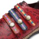 SOCOFY Retro Hook Loop Round Toe Genuine Leather Flats SOCOFY Retro Hook Loop Round Toe Genuine Leather Flats