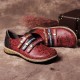 SOCOFY Retro Hook Loop Round Toe Genuine Leather Flats SOCOFY Retro Hook Loop Round Toe Genuine Leather Flats