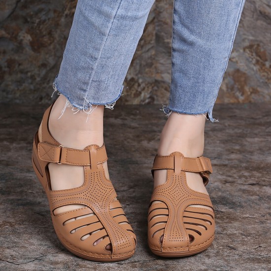 LOSTISY Women Lightweight Casual Shoes Hollow Out Soft Sole Sandals LOSTISY Women Lightweight Casual Shoes Hollow Out Soft Sole Sandals