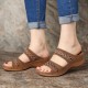 LOSTISY Handmade Stitching Hollow Casual Comfy Sandals LOSTISY Handmade Stitching Hollow Casual Comfy Sandals