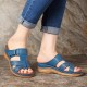 LOSTISY Women Comfy Hollow Out Hook Loop Wedges Sandals LOSTISY Women Comfy Hollow Out Hook Loop Wedges Sandals