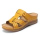 LOSTISY Women Comfy Hollow Out Hook Loop Wedges Sandals LOSTISY Women Comfy Hollow Out Hook Loop Wedges Sandals