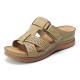 LOSTISY Women Comfy Hollow Out Hook Loop Wedges Sandals LOSTISY Women Comfy Hollow Out Hook Loop Wedges Sandals