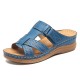 LOSTISY Women Comfy Hollow Out Hook Loop Wedges Sandals LOSTISY Women Comfy Hollow Out Hook Loop Wedges Sandals