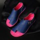 Large Size Splicing Pure Color Flat Sandals For Women Large Size Splicing Pure Color Flat Sandals For Women