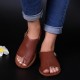 Large Size Splicing Pure Color Flat Sandals For Women Large Size Splicing Pure Color Flat Sandals For Women