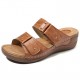LOSTISY Large Size Casual Hook Loop Wedge Sandals LOSTISY Large Size Casual Hook Loop Wedge Sandals