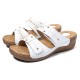 LOSTISY Large Size Casual Hook Loop Wedge Sandals LOSTISY Large Size Casual Hook Loop Wedge Sandals