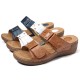 LOSTISY Large Size Casual Hook Loop Wedge Sandals LOSTISY Large Size Casual Hook Loop Wedge Sandals