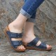 LOSTISY Large Size Casual Hook Loop Wedge Sandals LOSTISY Large Size Casual Hook Loop Wedge Sandals