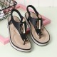 Women Metal Clip Toe Elastic Band Lightweight Beach Sandals Women Metal Clip Toe Elastic Band Lightweight Beach Sandals