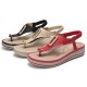 Women Metal Clip Toe Elastic Band Lightweight Beach Sandals Women Metal Clip Toe Elastic Band Lightweight Beach Sandals