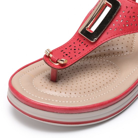 Women Metal Clip Toe Elastic Band Lightweight Beach Sandals Women Metal Clip Toe Elastic Band Lightweight Beach Sandals