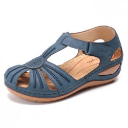LOSTISY Women Wedges Shoes Splicing Casual Comfy Sandals