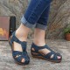 LOSTISY Women Wedges Shoes Splicing Casual Comfy Sandals LOSTISY Women Wedges Shoes Splicing Casual Comfy Sandals