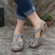 LOSTISY Women Wedges Shoes Splicing Casual Comfy Sandals LOSTISY Women Wedges Shoes Splicing Casual Comfy Sandals