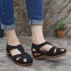 LOSTISY Women Wedges Shoes Splicing Casual Comfy Sandals LOSTISY Women Wedges Shoes Splicing Casual Comfy Sandals