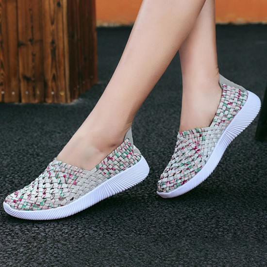Hand Woven Breathable Summer Flats Casual Shoes Hand Woven Breathable Summer Flats Casual Shoes