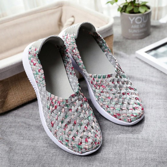 Hand Woven Breathable Summer Flats Casual Shoes Hand Woven Breathable Summer Flats Casual Shoes