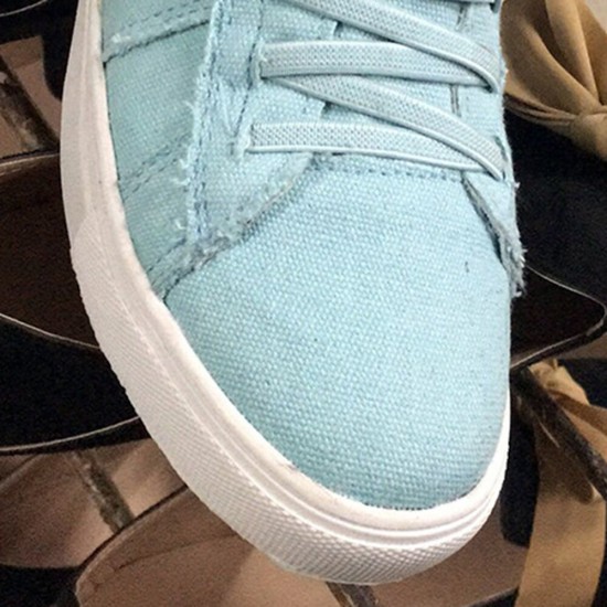 Large Size Women Elastic Band Casual Canvas Flats Large Size Women Elastic Band Casual Canvas Flats