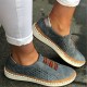 Large Size Women Comfortable Hollow Out Splicing Flat Loafers Large Size Women Comfortable Hollow Out Splicing Flat Loafers
