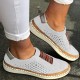 Large Size Women Comfortable Hollow Out Splicing Flat Loafers Large Size Women Comfortable Hollow Out Splicing Flat Loafers