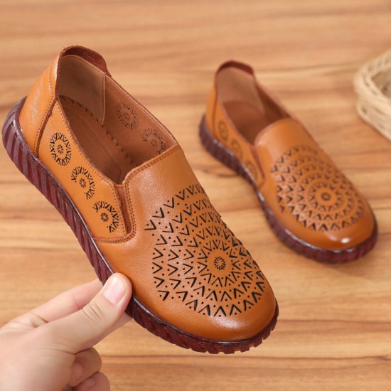 Women Floral Embossing Casual Soft Sole Slip On Loafers Women Floral Embossing Casual Soft Sole Slip On Loafers