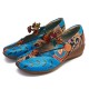 Socofy Women Retro Print Patchwork Pumps Socofy Women Retro Print Patchwork Pumps