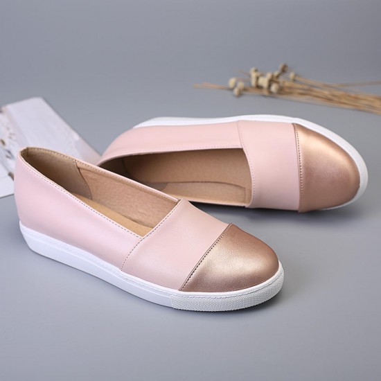 Women Casual Pure Color Stitching Flats Women Casual Pure Color Stitching Flats