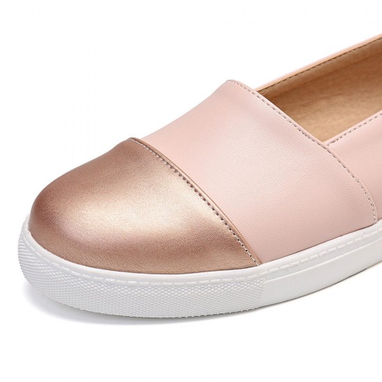 Women Casual Pure Color Stitching Flats Women Casual Pure Color Stitching Flats