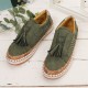 Large Size Women Casual Hollow Out Fringe Loafers Large Size Women Casual Hollow Out Fringe Loafers